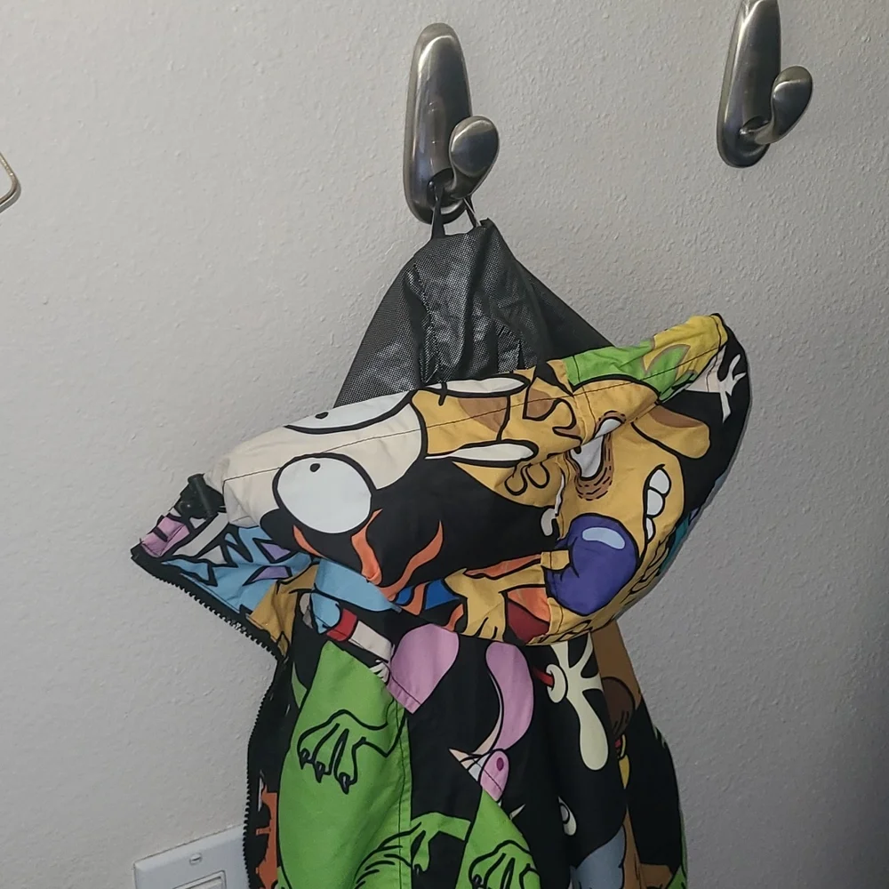 Members Only x Nickelodeon [+ Dolls Kill] Unisex 90s Cartoons Windbreaker Jacket - Picture 14 of 17